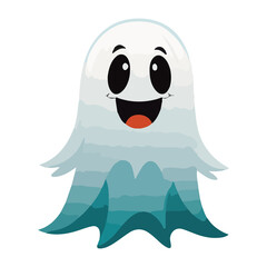 Fototapeta premium cute ghost cartoon animated illustration design