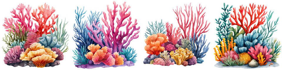 Stunning Vibrant Underwater Coral Reef Ecosystem Teeming with Diverse and Colorful Marine Life  Breathtaking Seascape of a Thriving Aquatic Habitat Full of Beauty and Biodiversity