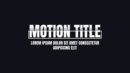 Motion Title