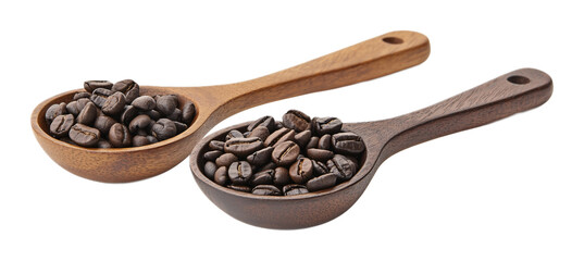 Obraz premium Coffee Scoop Set for Precise Measuring - Isolated on White Background