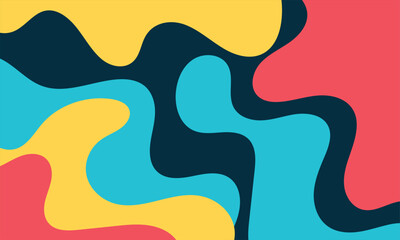 collection Colorful liquid and fluid background for summer,waves summer background.