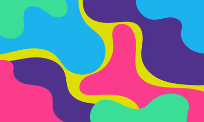 collection Colorful liquid and fluid background for summer,waves summer background.