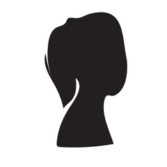 Vector silhouettes of men and a women, a group of standing business people, black color isolated on white background