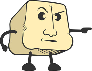 Design of funny pointing character