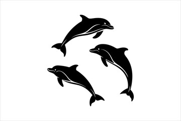 Dolphin silhouette vector