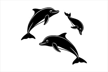 Dolphin silhouette vector