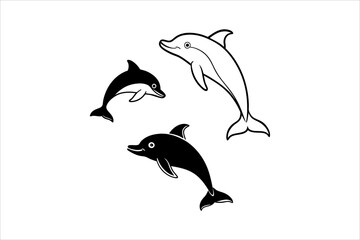 Dolphin silhouette vector