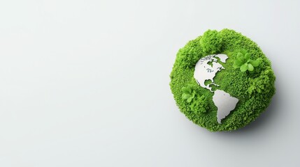 A stunning Earth enveloped in verdant foliage, highlighting natural beauty, sustainability, and environmental consciousness for eco-friendly themes and initiatives.