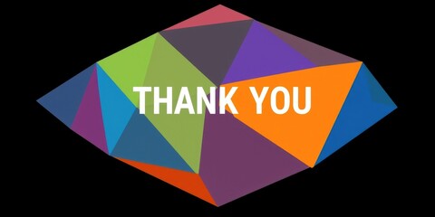 A vibrant thank you banner features geometric shapes and colors, celebrating International Thank You Day with an expression of gratitude for teachers and workers