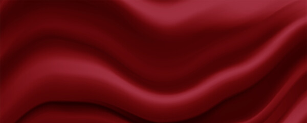 imag of silk fabric luxury background. Wavy abstract satin cloth vector texture pattern.