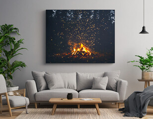 Campfire Canvas Art