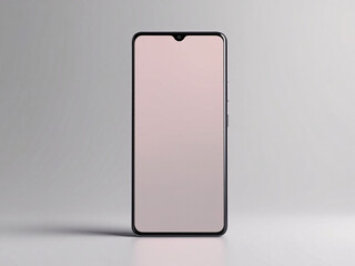 Sleek smartphone with vibrant screen on reflective surface.
