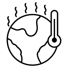Global warming icon