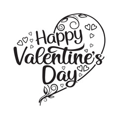 Fototapeta premium Valentines Day Calligraphy design with Heart