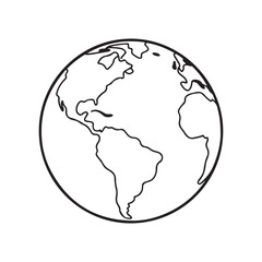 Earth globe icon 