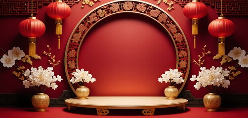 Chinese New Year Design Backgrounds: Festive and Customizable