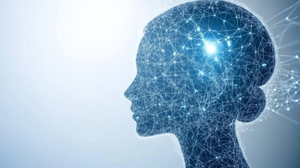 Obraz premium Digital Brain Network AI Neural Connections Technology Concept
