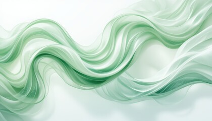 Fototapeta premium Calming green watercolor mountains, a serene landscape art piece. Perfect for peaceful backgrounds, nature-themed projects or tranquil digital art.