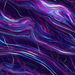 Obraz premium Seamless cosmic neon marble texture with swirling galaxy-inspired design