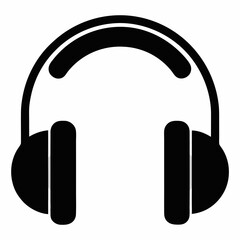 headphones icon on white background
