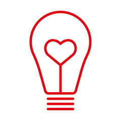 Illustration depicting a red valentine's day icon on a white background