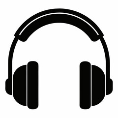 headphones icon on white background
