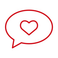 Illustration depicting a red valentine's day icon on a white background