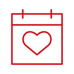 Illustration depicting a red valentine's day icon on a white background