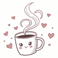 cup of coffee with heart