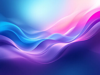 Fototapeta premium Colorful abstract waves with smooth gradient, vibrant background design.