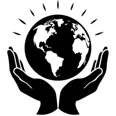 hands holding earth