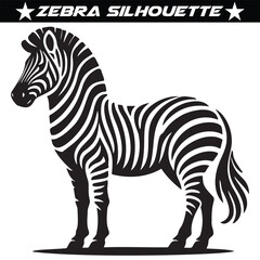 Animal zebra black and white stripes design, eps 10