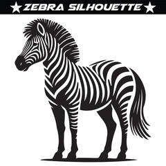 Animal zebra black and white stripes design, eps 10