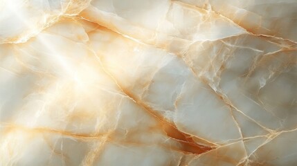 Naklejka premium Elegant Creamy White and Gold Marble Texture, Luxury Panoramic Background with Abstract Veins