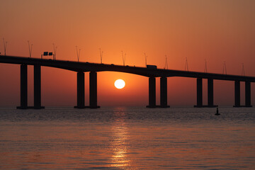 sunset on the pier