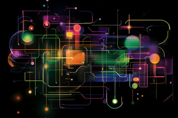 Obraz premium Light fractals illustrate vector graphic background wallpaper 