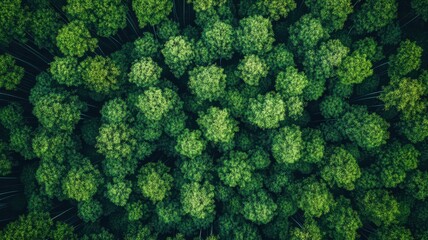 Naklejka premium Birdseye view of lush bamboo forest nature scene aerial perspective tranquil environment green serenity