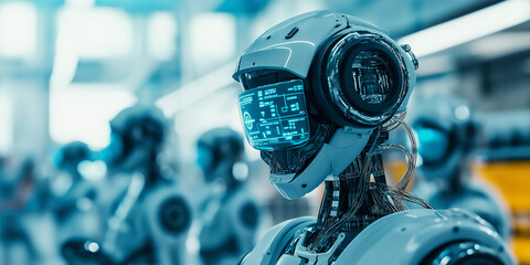 Fototapeta premium Innovative service robotics in healthcare facilities enhancing patient care and efficiency in modern environments