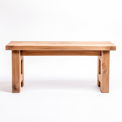 Wooden Bench Teak Wood Furniture Minimalist Design Simple Bench Modern Bench Studio Shot