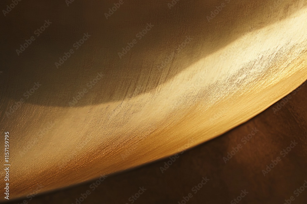 Aufkleber This image presents an abstract view of a sand dune, with its surface bathed in warm golden light, creating an impression of smoothness and natural elegance.