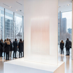 Fototapeta premium Panneau vertical vide dans une galerie 