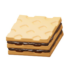 Wafer 3d illustration