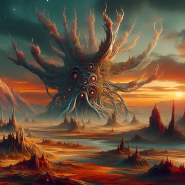 Alien, extraterrestrial landscape