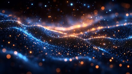 Naklejka premium Vibrant Waves of Light and Energy Creating a Mesmerizing Effect