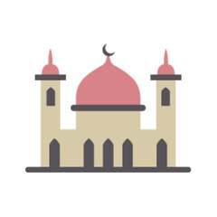 Colorful Mosque Vector Illustration