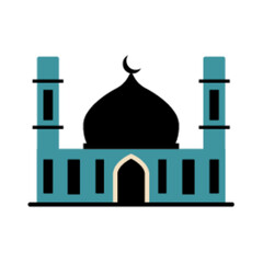 Colorful Mosque Vector Illustration