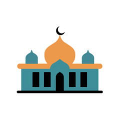 Colorful Mosque Vector Illustration
