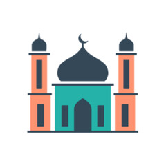 Colorful Mosque Vector Illustration