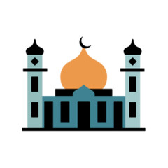 Colorful Mosque Vector Illustration