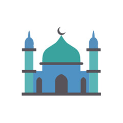 Colorful Mosque Vector Illustration